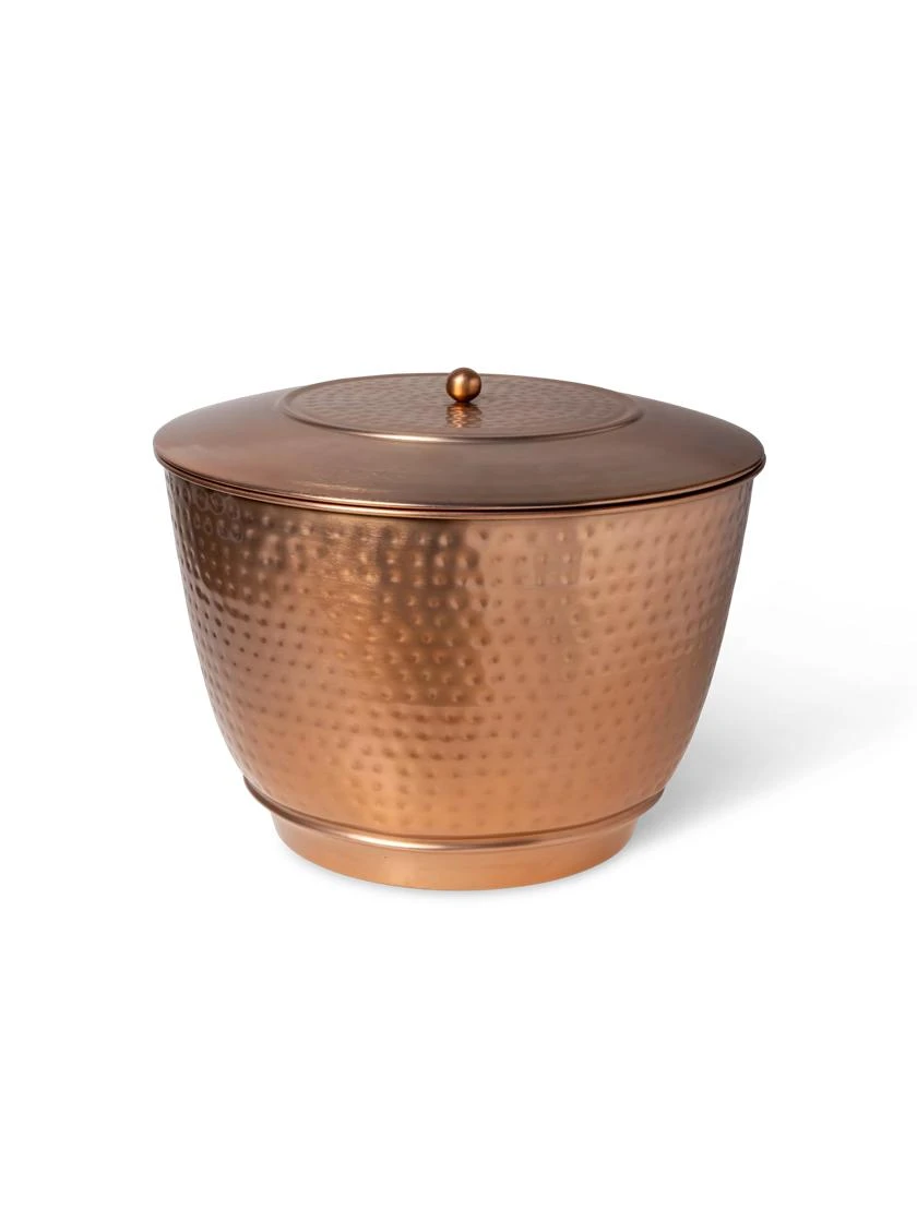 Hammered Copper Hose Pot With Lid - Image 10