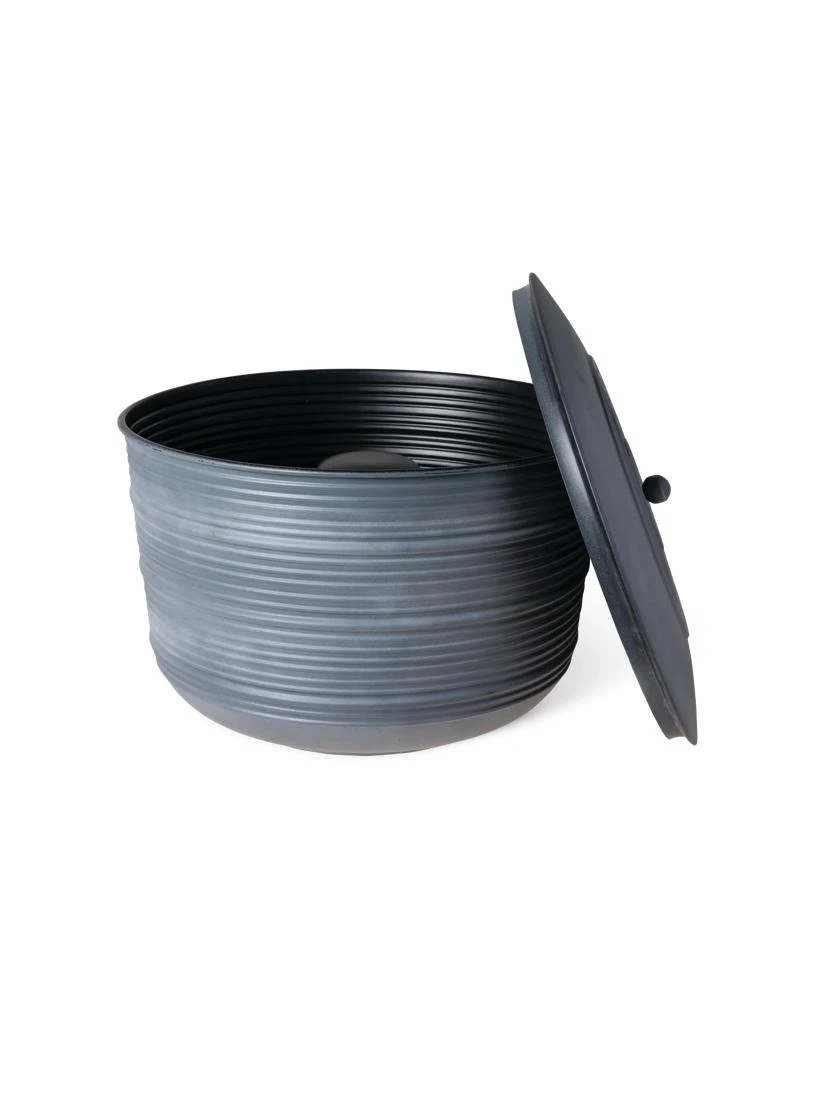 Ribbed Hose Pot With Lid - Image 5